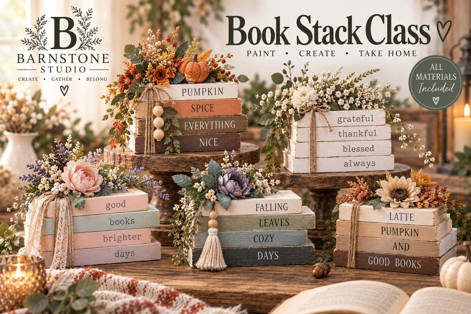 Fall & Halloween Book Stacks Class
