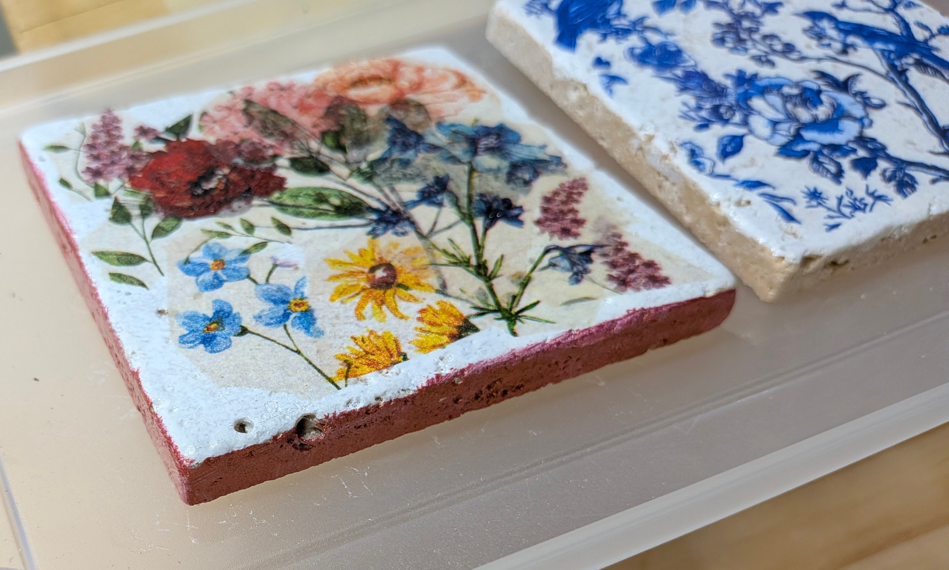 Handmade ceramic vessels and glazed pottery on display